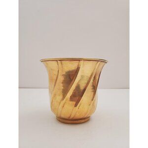 Vintage 1980s brass Planter, Plant Holder, Succulent Pot, brass Plant Pot, brass